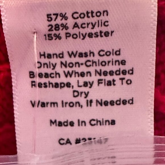 NWOT Talbots Plus Red Cable Knit Sweater Womens 3X Office Holiday Classic Cozy - Picture 7 of 8